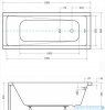 Besco Modern 150x70cm Wanna prostokątna #WAM-150-MO